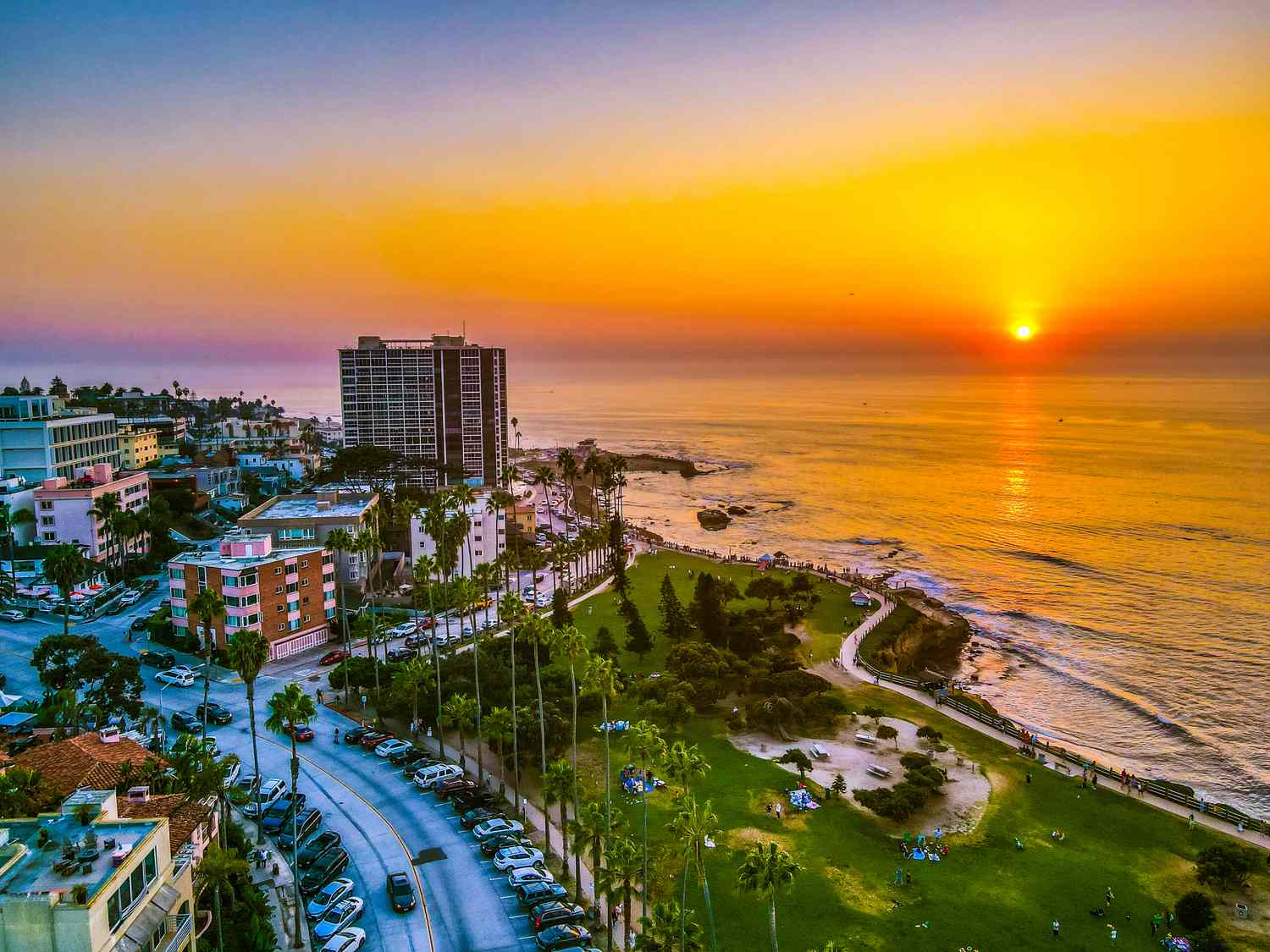 The iconic coastline of San Diego, featuring pristine beaches and upscale resorts